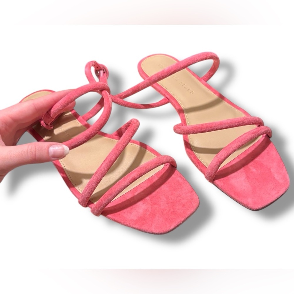Veronica Beard Pink Suede Strappy Sandal - Picture 5 of 9